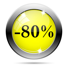 80 percent discount icon