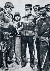 Fototapeta na wymiar Jack London as war correspondent (Korea, 1904)