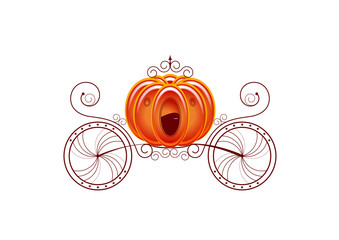 Carrosse de princesse - fond blanc