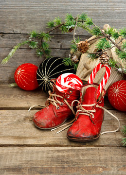 christmas stocking. festive nostalgic decoration