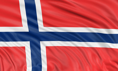 Fototapeta premium 3D Norwegian flag (clipping path included)