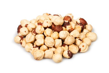 hazelnuts heap