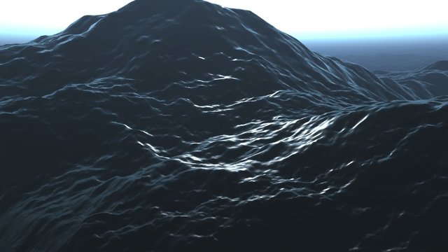 Huge tsunami on sea