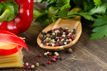 close-up of Asian spices