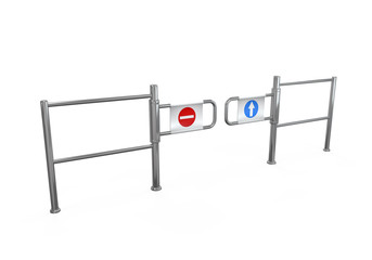 Fototapeta premium Turnstile Entrance Isolated