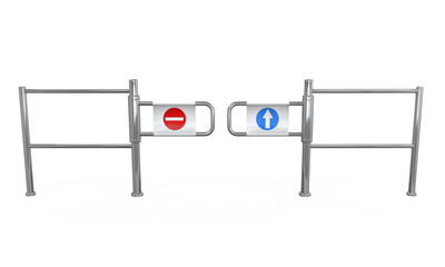 Fototapeta premium Turnstile Entrance Isolated