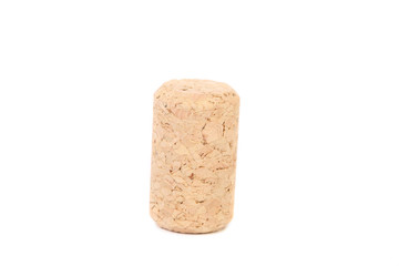 Wine cork isolated on white