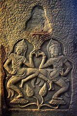 Naklejka premium sculpture in Angkor wat