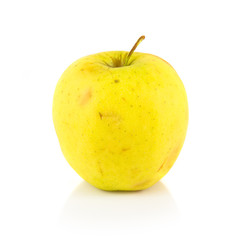 Yellow apple isolated over white background