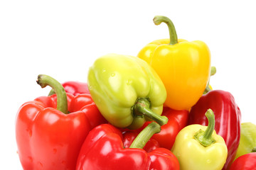 Multi-colour peppers.