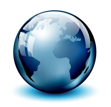 Glass Earth globe