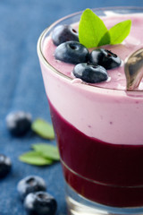 Yogurt with blueberries