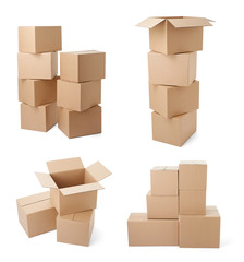 cardboard box package moving transportation delivery