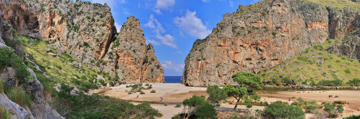 Fototapeta na wymiar Panorama torrent wzajemnej Mallorca