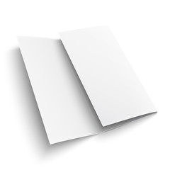Blank trifold paper brochure.