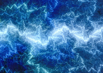 Blue abstract lightning