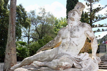 Fototapeta na wymiar Wounded Achilles Statue
