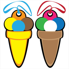 set of tags on white background