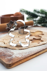 Baking Christmas cookies and gingerbread