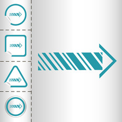 Arrow sign icon set