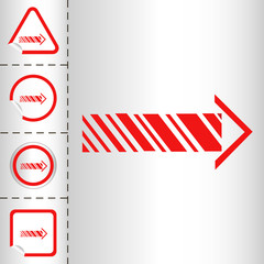 Arrow sign icon set