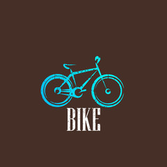 vintage illustration with a bike icon