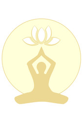 yoga lotus pose with hands in prayer