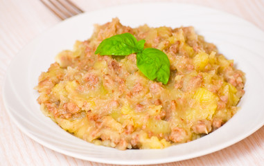 Mashed potato with minced meat