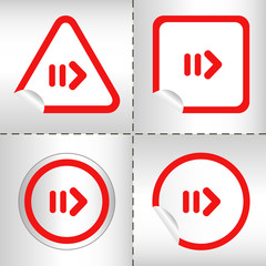 Arrow sign icon set