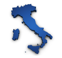 Map Of Italy 3d Shape