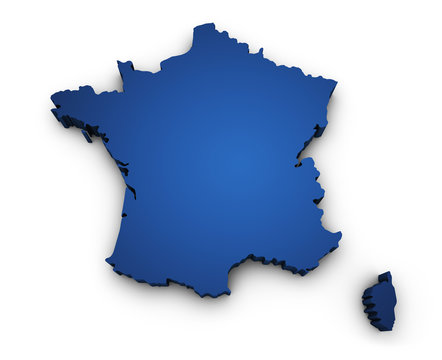 Map Of France 3d Shape