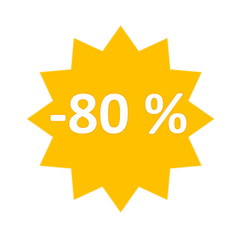 80 percent sale icon