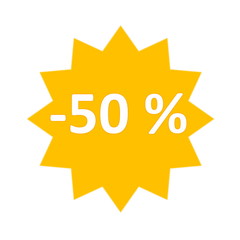 50 percent sale icon