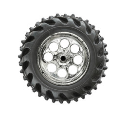 Toy wheel isolated on white background