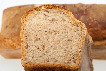 loaves of bread traditionally roasted.  Background. Close up.