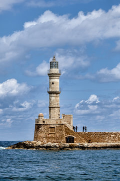 Venetian lighthouse in Chania, Greece