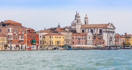 Fototapeta na wymiar view form Grand Canal on sunny day, Venice, Italy