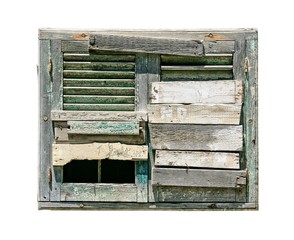 Old boarded up window