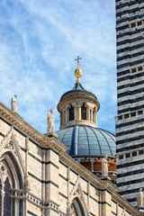 Obraz premium The main cathedral (duomo) in Siena Italy