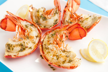 Grilled lobster tails