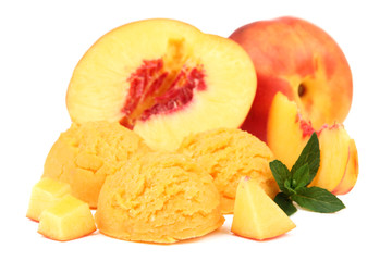 Delicious ice cream isolated on white