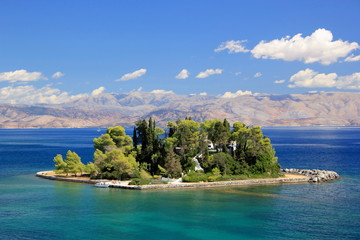 Mouse Island near Corfu Greece