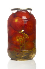 Canned tomatoes closeup