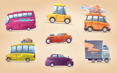 Cartoon Cars Set
