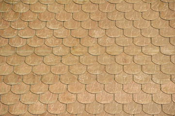 Roof with copper tiles
