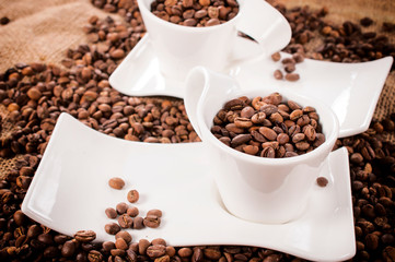 Raw coffee beans