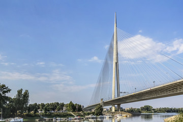 Suspension Bridge Over Ada Pylon - Belgrade - Serbia