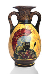 Old Greek amphora closeup