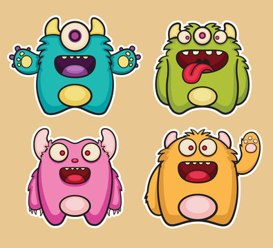 Monster stickers