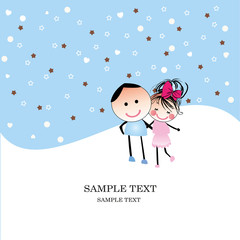 Lovely Couple greeting card